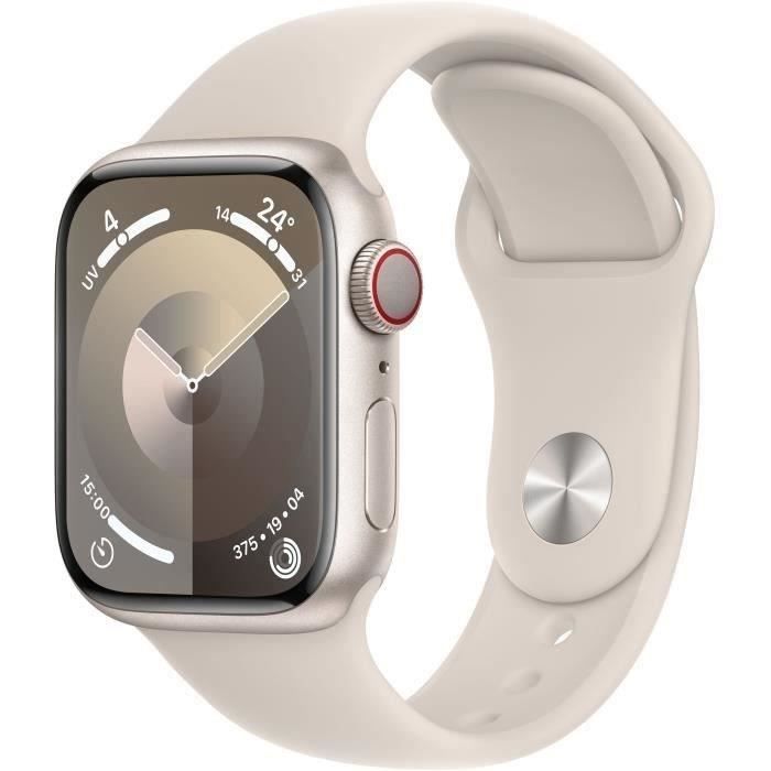 Apple Watch Series 9 GPS - 41 mm - Cassa in alluminio Starlight - Cinturino sportivo Starlight (2023) - Ricondizionato - Condizioni eccellenti