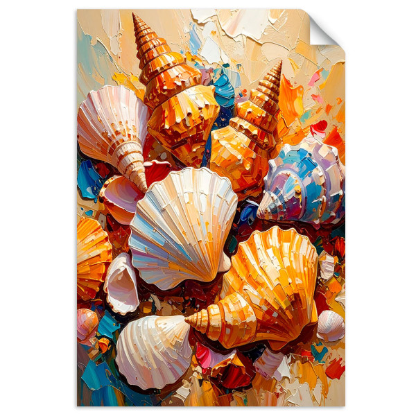 Naklejka na ścianę Feeby Kolorowe Muszle Morskie 20x30