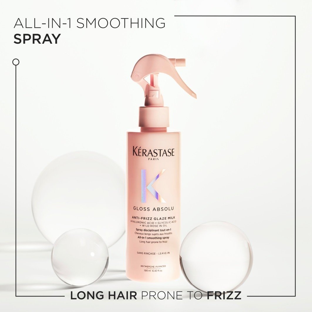 Kérastase Hair Fluid Gloss Absolu Anti-Frizz Glaze Milk nenuplaunamas purškiklis - 45 ml