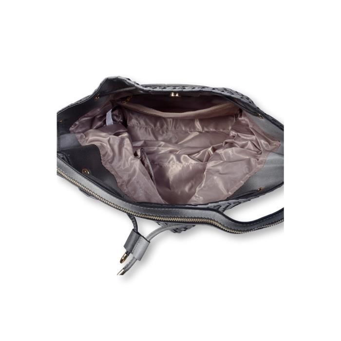 Bolso de mano - TOM & EVA PARIS - Modelo gris - 100% PU - Compartimento con cremallera - Mujer