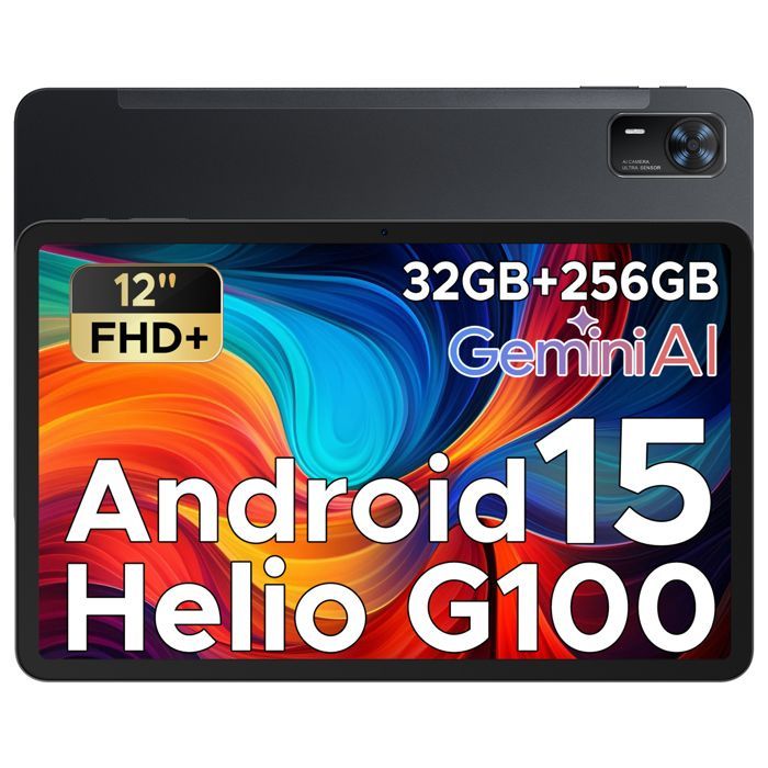 DOOGEE TAB E3 Tablette Tactile Android 15 - 32GB+256GB (2TB), Helio G100, Tela IPS de 11