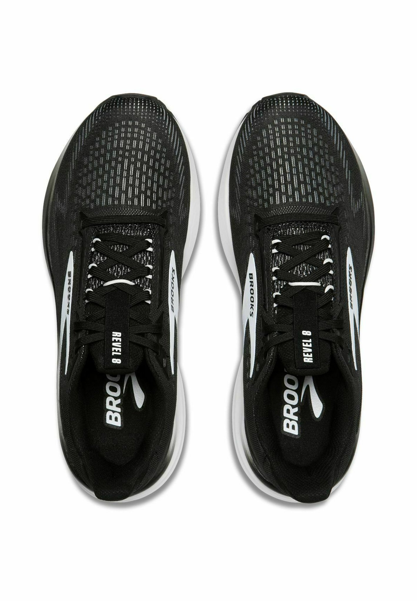 Brooks REVEL 8 - Hardloopschoenen voor op de weg - zwart grijs wit