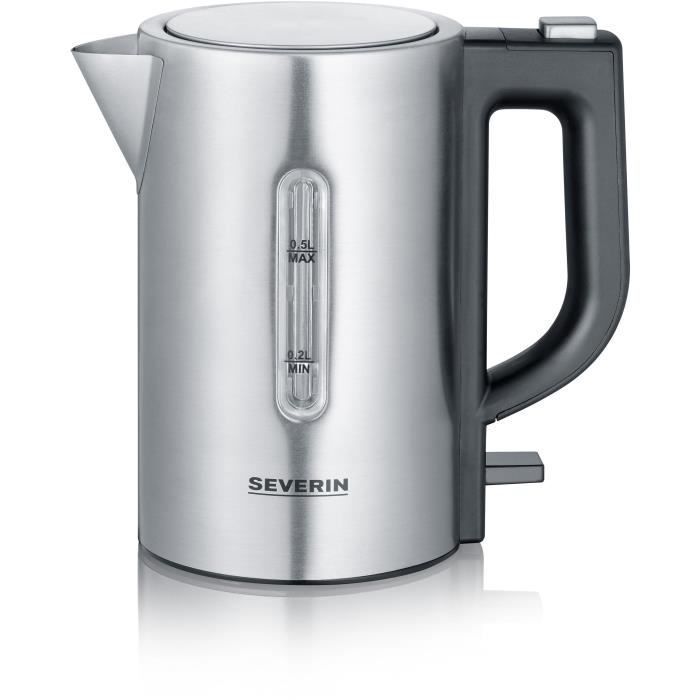 Hervidor de viaje SEVERIN WK3647 - 0,5 L - 1100 W - Acero inoxidable y negro