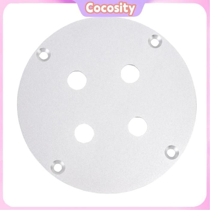 Enchufe de pared Cocosity, panel de audio, placa de pared de audio de aleación de aluminio, 4 posiciones de sonido para proyector de vídeo, plata