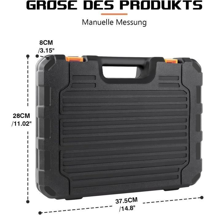 Kit di attrezzi da 102 pezzi, cassetta degli attrezzi DAYPLUS piena, set di attrezzi completo con utensili