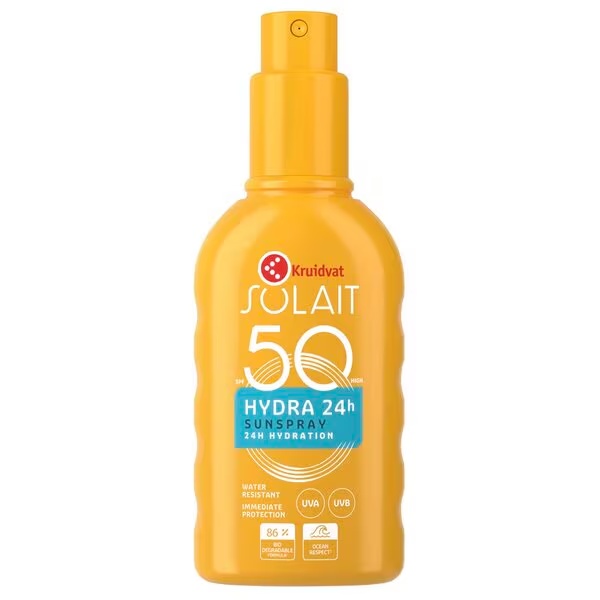 Kruidvat Solait SPF50 Hydra 24H sprej za sončenje<br>200 ml