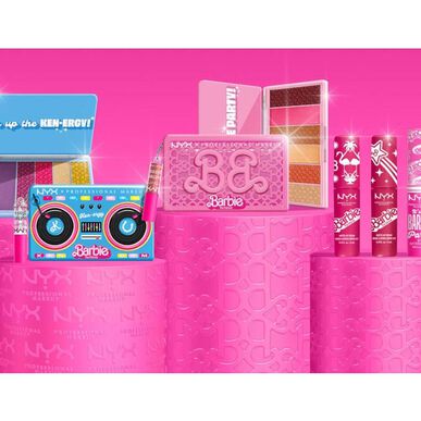 „Nyx Greetings From Barbie Land“ profesionali skaistalų paletė, 1 vnt., 1 vnt.