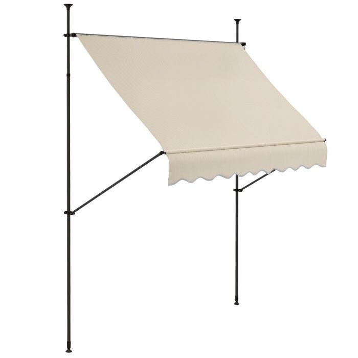 Toldo Outsunny de poliéster de 250x120x300cm, color arena.