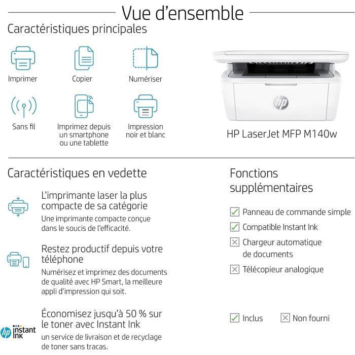 Stampante multifunzione laser in bianco e nero HP LaserJet M140w