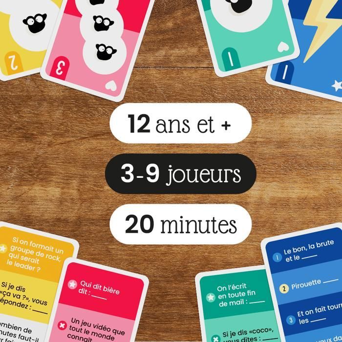 Mouton Mouton - Jeu de Société Famille et Amis - Complétez Les Mêmes Réponses Que Vos Coéquipiers ! - Jeu d’Ambiance Drôle et Rapide