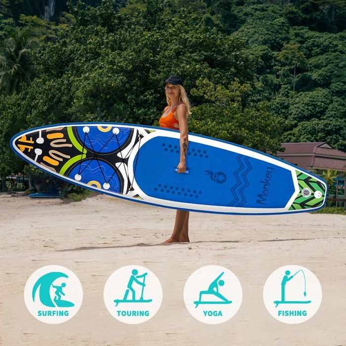 Tavola da surf gonfiabile FunWater per Stand-Up Paddleboarding, accessorio 335x84x15 cm - SUPFR01D Rosso