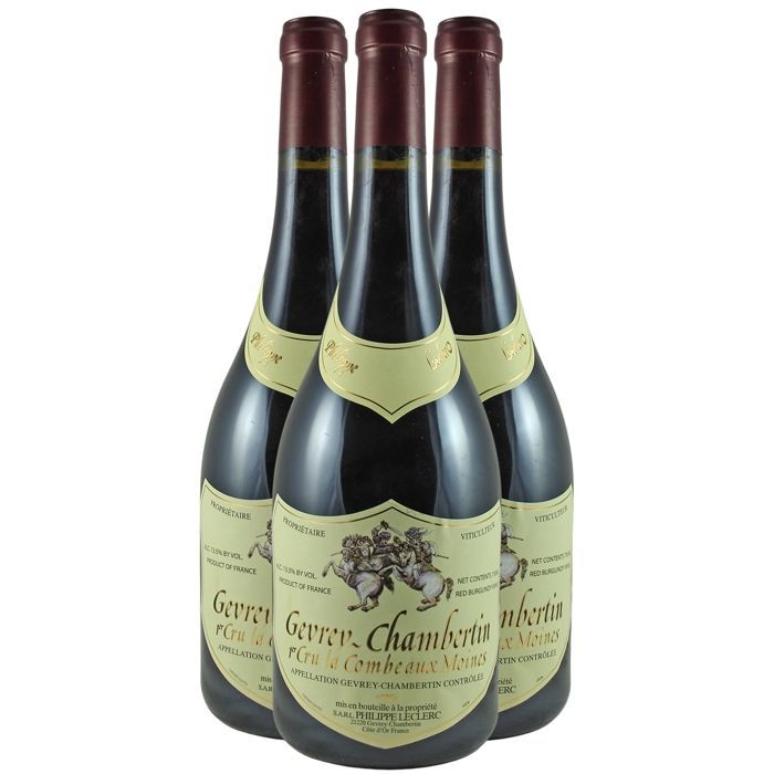Domaine Philippe Leclerc Gevrey-Chambertin 1er Cru Combe au Moine 2013 - Grand Vin Rouge de Bourgogne (3x75cl)
