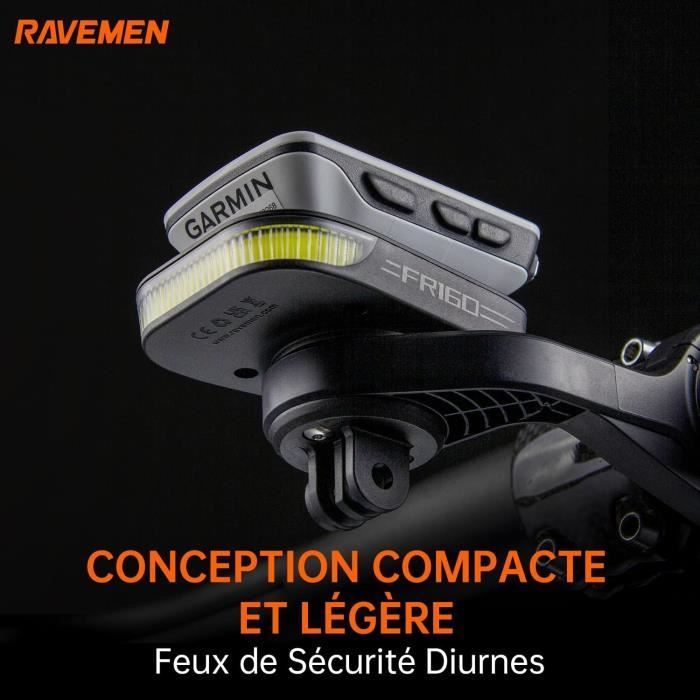 Fietscomputer - RAVEMEN - FR160 - Compatibel met Garmin/Wahoo - IPX6 waterdicht - 6 verlichtingsstanden