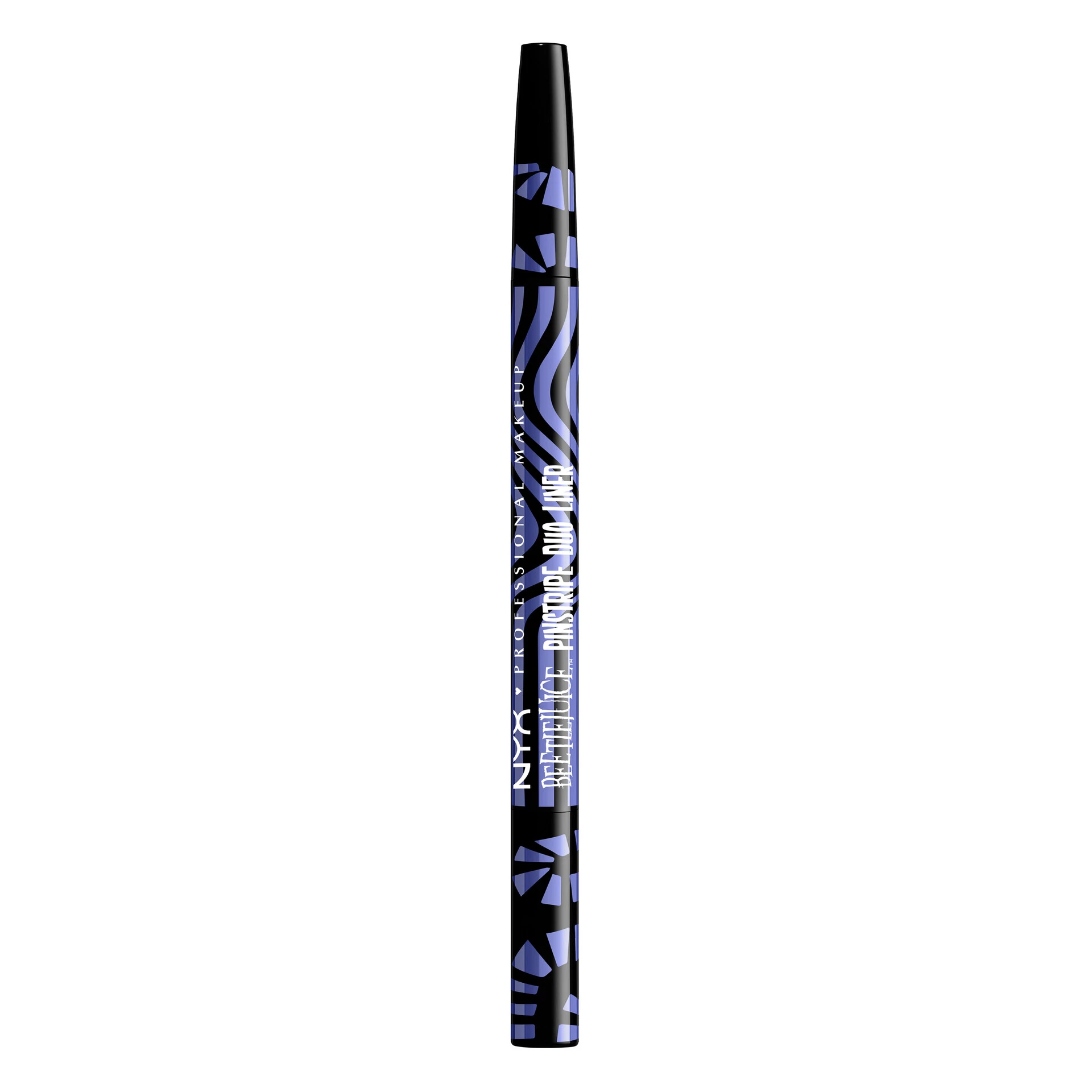 Tuș de ochi Beetlejuice Pinstripe Duo Negru + Crom Violet - NYX Professional Makeup