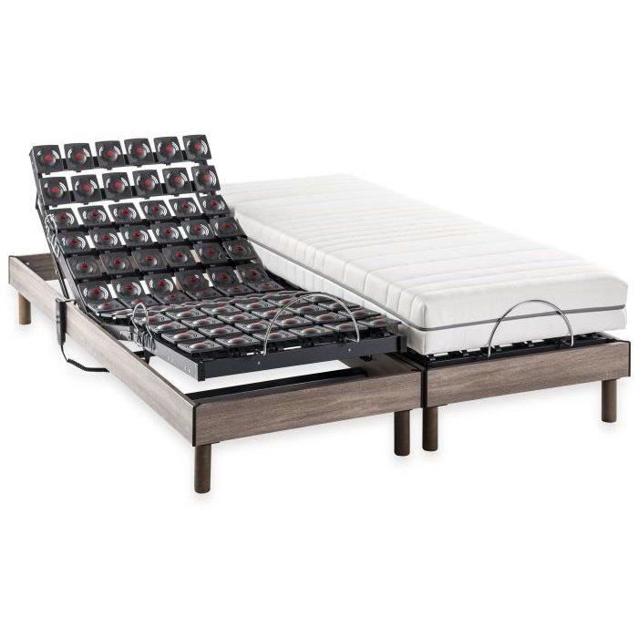 Electric relaxation set: mattress + bed base - 2 x 80 x 200 cm - DEKO DREAM ERGO 9 Dreamzone pocket spring mattress