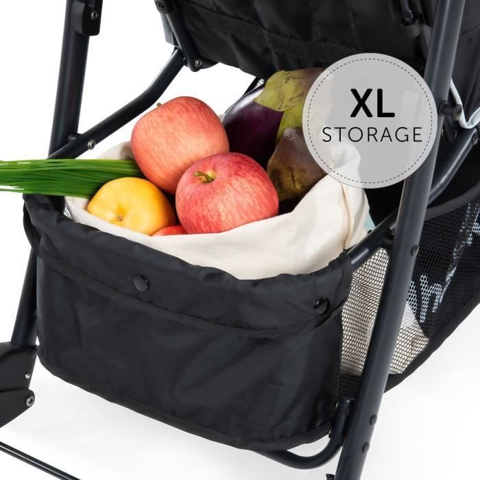HAUCK - Passeggino compatto - SHOPPER NEO II - 4 ruote - Caviar / Argento