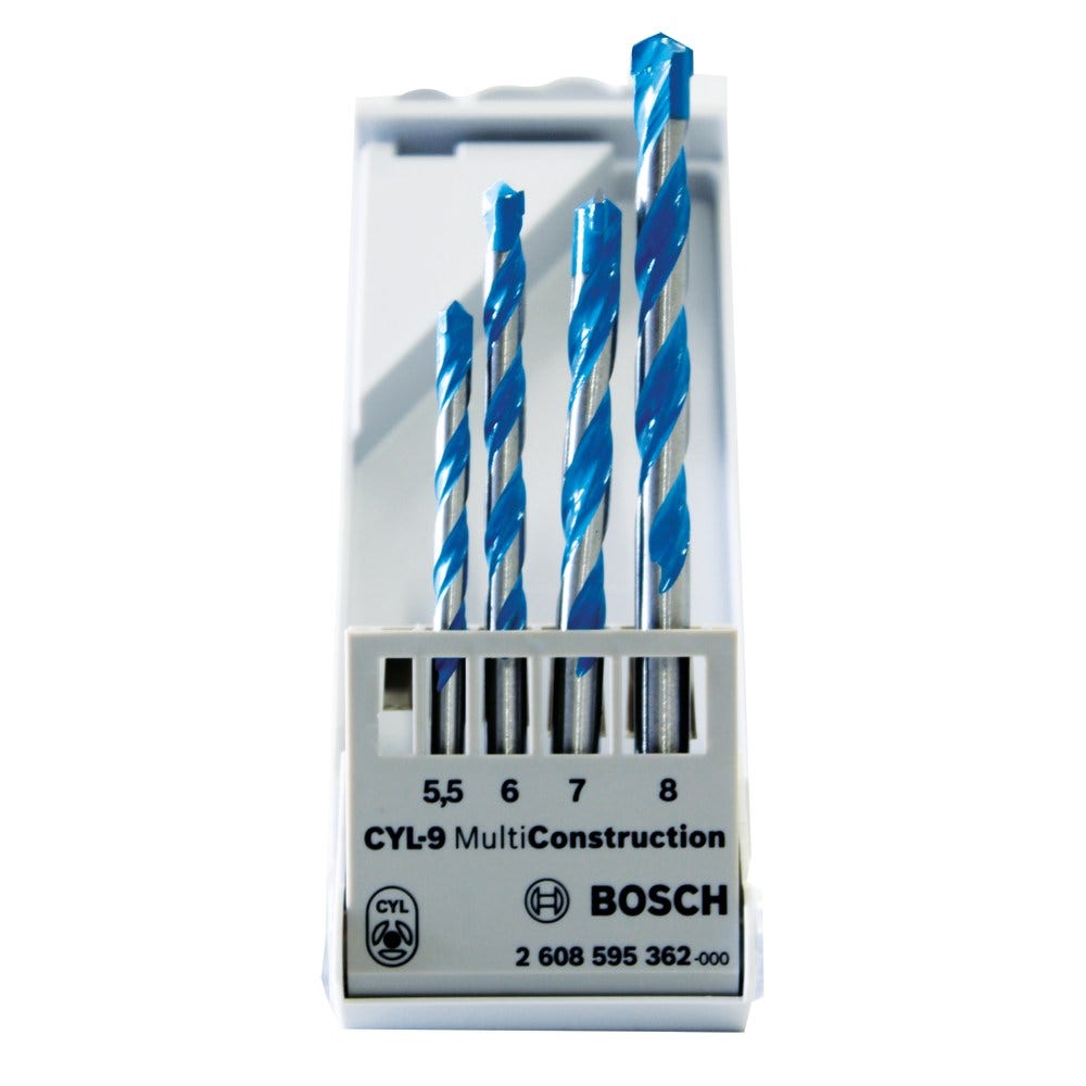 BOSCH TCT 5,5–8 mm Multifunktions-Bohrerset – MULTICONSTRUCTION – 4-teilig