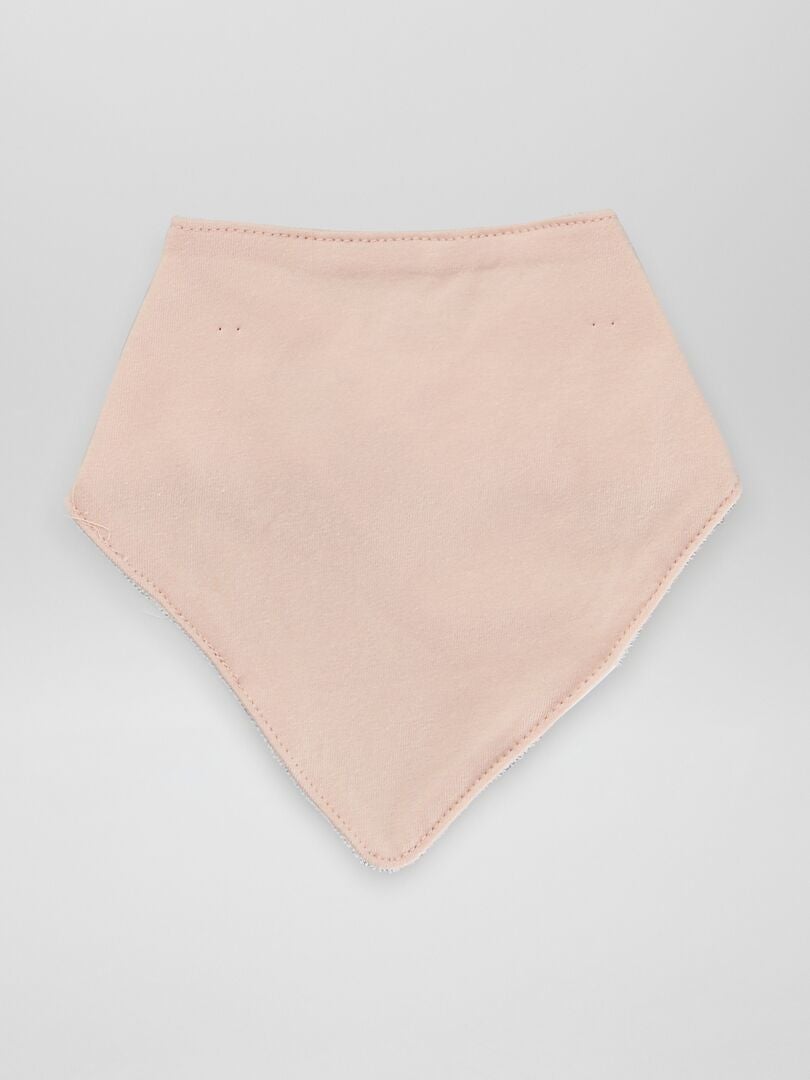 Conjunto de 3 babadores triangulares - ROSA