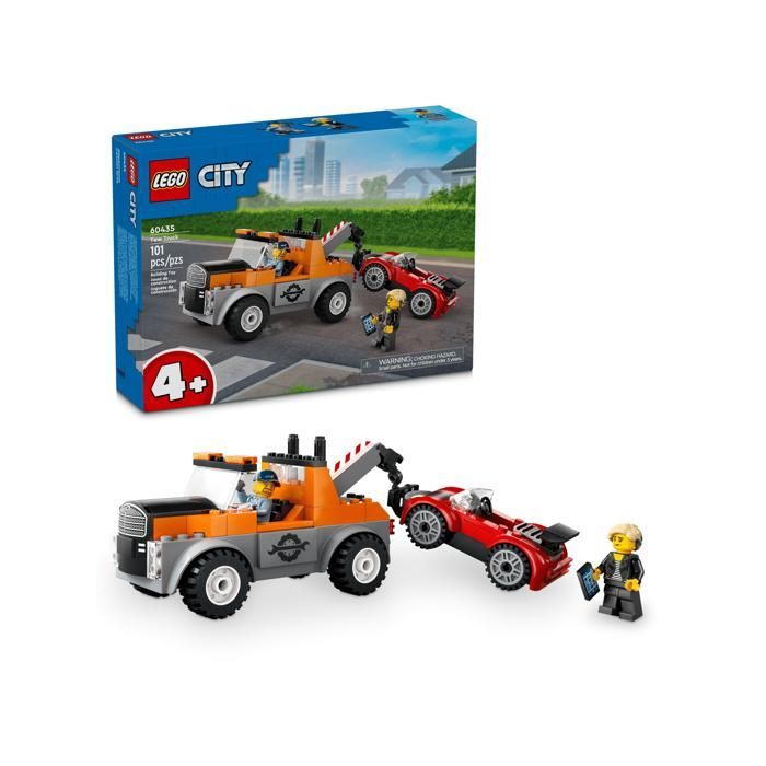 LEGO City 60435 Bärgningsbil och Sportbil Presenter Leksaker Samlarobjekt 4+