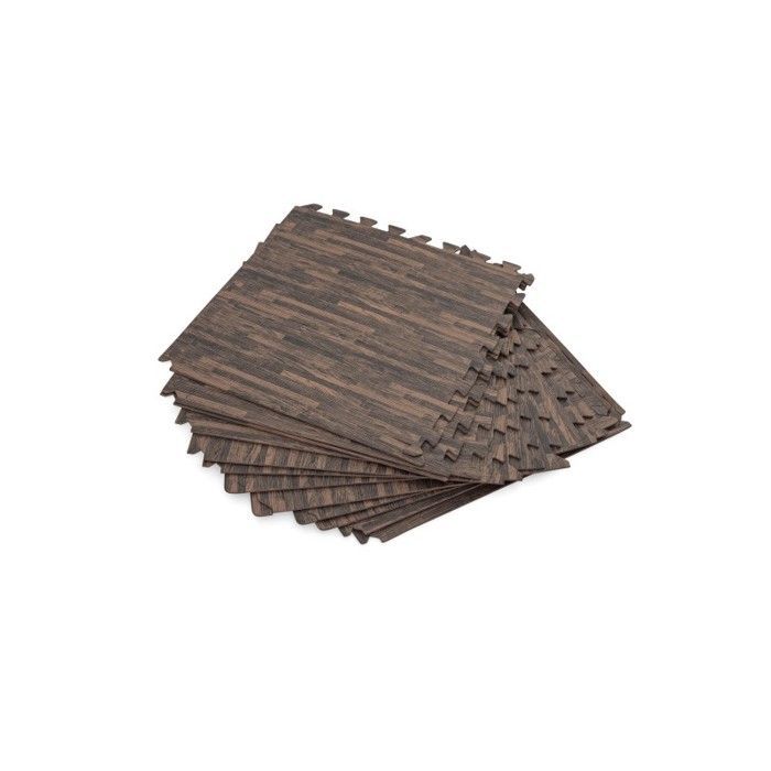 BESTWAY Set di 12 tappetini per piscina e spa - 50 x 50 cm - finitura effetto legno