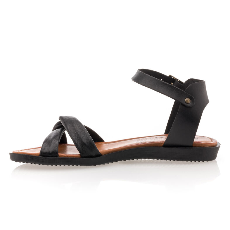 Schwarze Damensandalen / Zehenfreie Schuhe