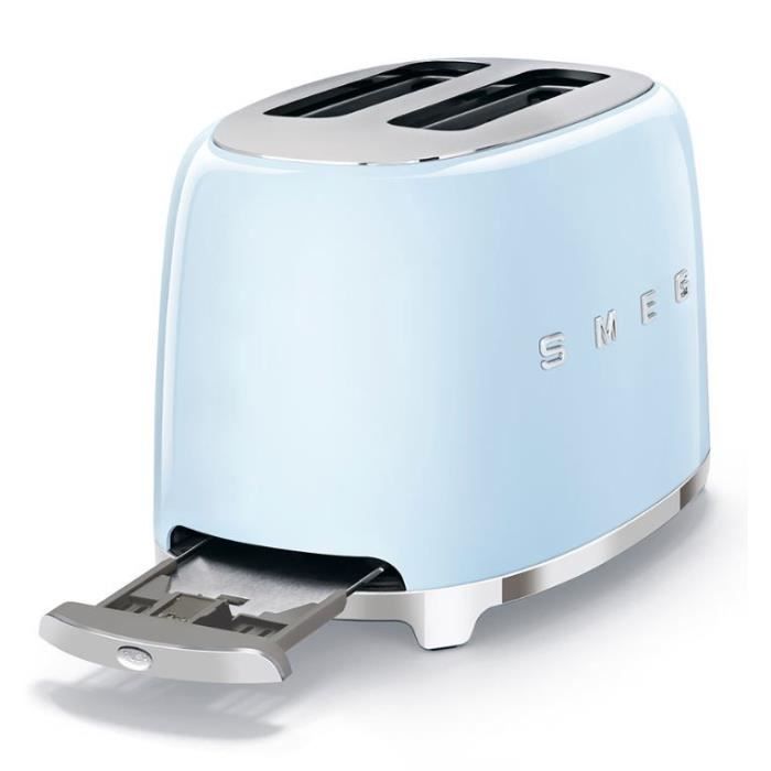 Grille-pain bleu 950W - SMEG - 2 tranches - 6 niveaux de dorage