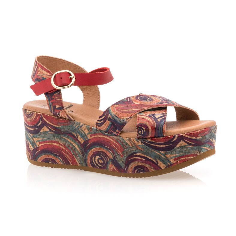 Rote Damensandalen / Zehenfreie Schuhe