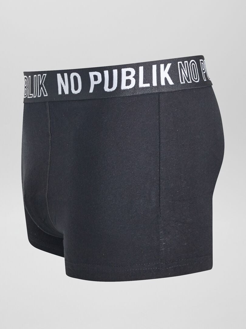 Zestaw 3 bokserek „No Publik” – CZARNE