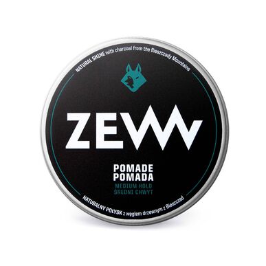 ZEW miehille Keskivahva pitoinen hiilenvärinen hiuspomade 100 ml