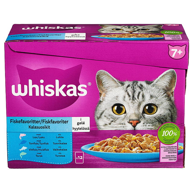 Mars Kattmat 12x85 g Fiskfavoriter 7 Whiskas