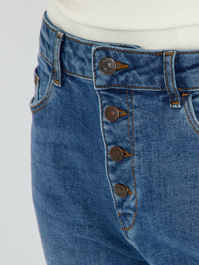 Calça jeans Mom de cintura super alta - Tamanho 32 - Azul