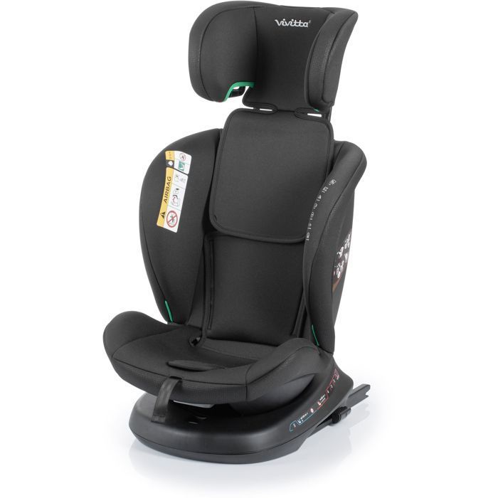 Silla de coche BABYAUTO Sigma iFix Vivitta - Grupo 0/1/2/3 - 40/150 cm - Isofix + Top Tether - Giro de 360° - Reclinable - Negra