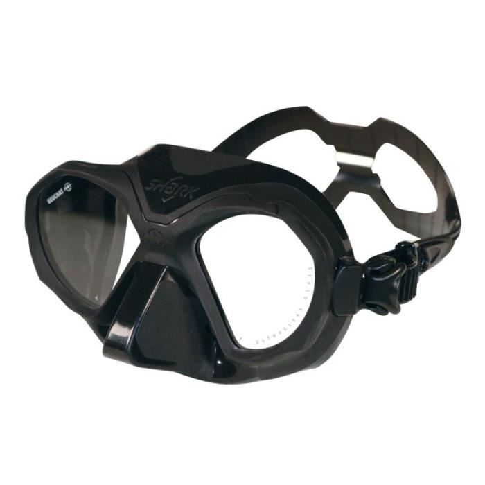 Masque de plongée BEUCHAT SHARK noir - Super faible volume - Grand champ de vision
