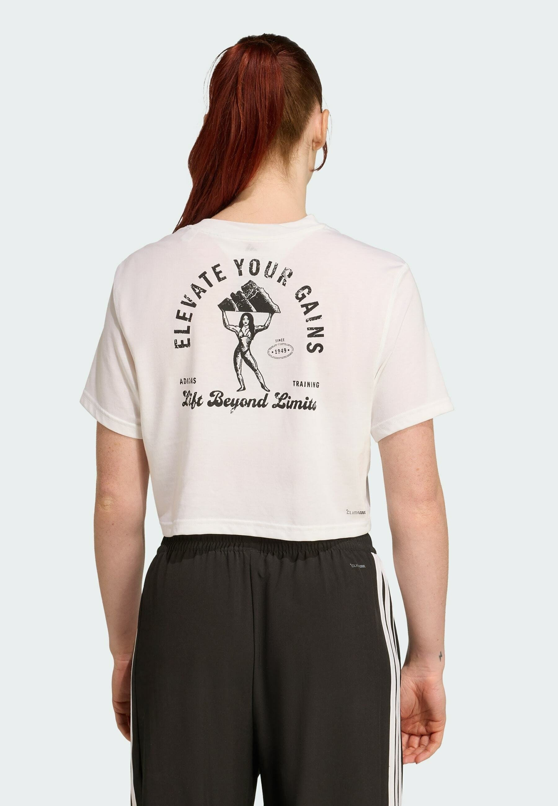 adidas Performance CLIMACOOL VINTAGE TRAINING GRAPHIC - T-shirt imprimé - blanc