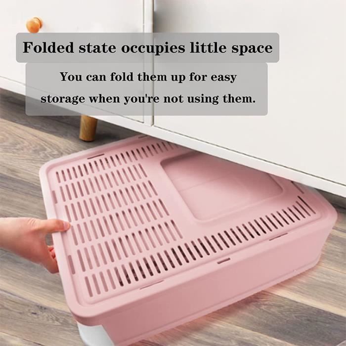 Arenero para gatitos - KEDIA - Casita de baño para gatos - Rosa - Mediano - Gato - Junior
