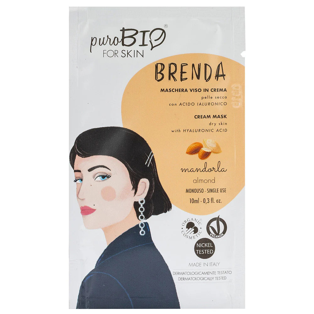 Viso BRENDA Maschera Viso In Crema - Pelle Secca - MANDORLA - Maschera Idratante viso