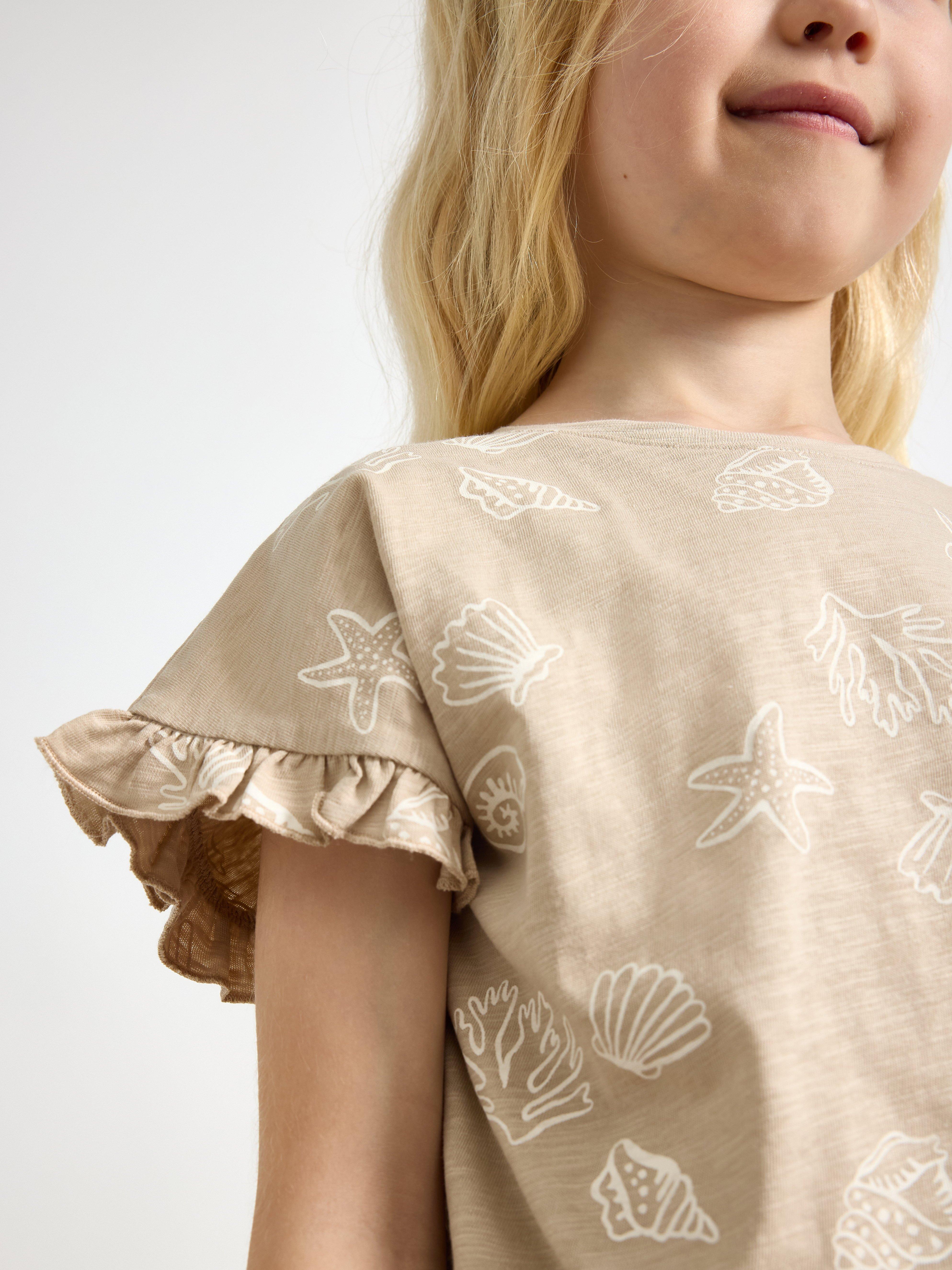 Kortermet topp Beige