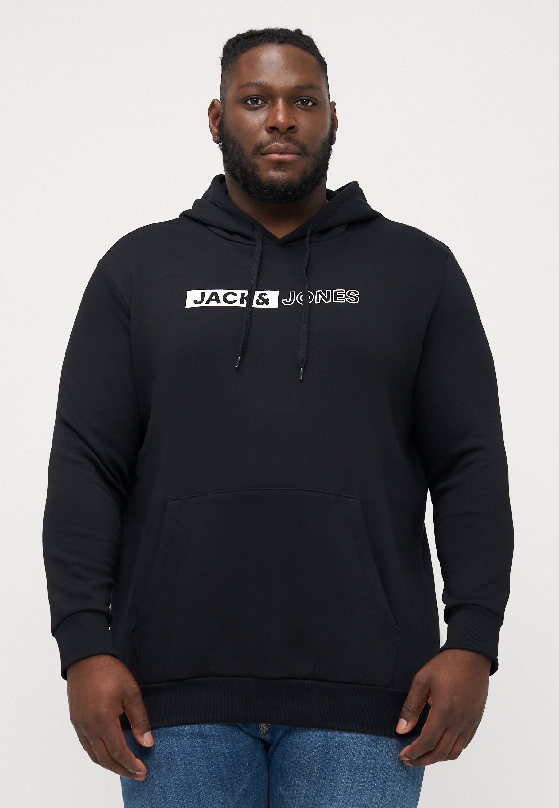 Jack & Jones JJECORP LOGO HOOD PLAY - Bluza z kapturem - czarna