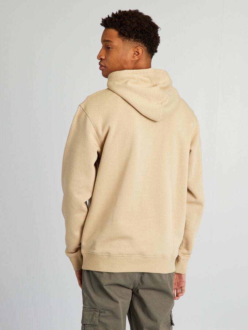 Fleece hoodie voor personen langer dan 190 cm - Beige