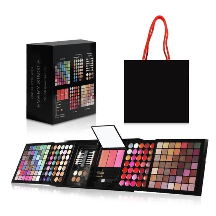 177 Couleur-Boîte de maquillage multifonctionnelle, outils de beauté, pinceau, rouge à lèvres, fard à barrage