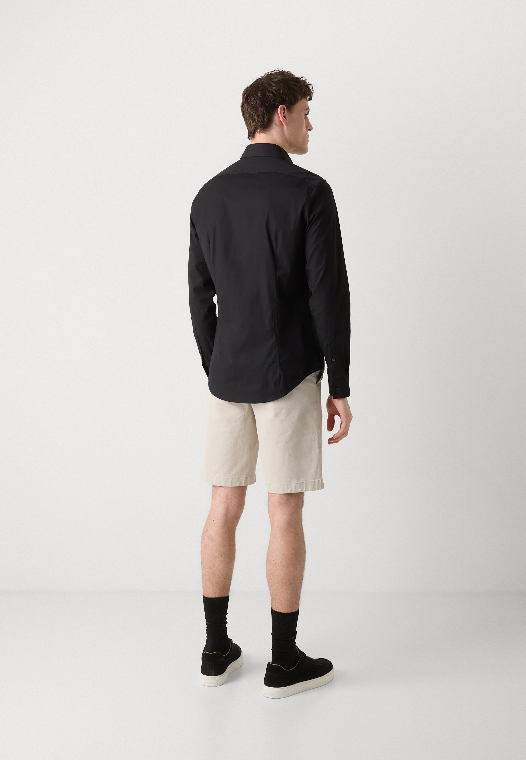 Calvin Klein SLIM - Koszula formalna - czarna