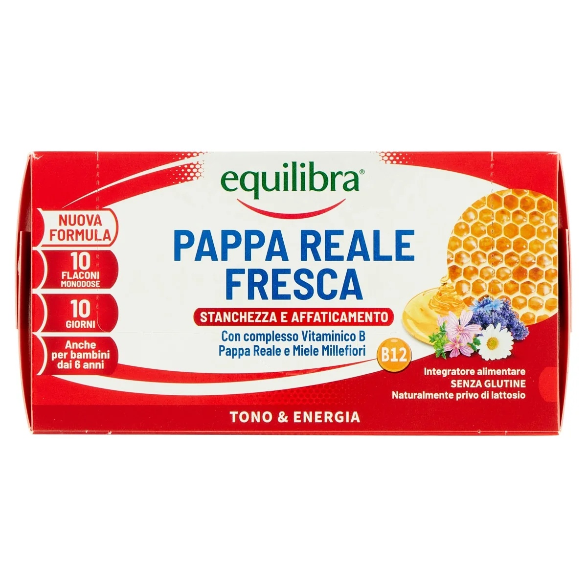 EQUILIBRA Gelée Royale Fraîche Equilibra 10 bouteilles Complément alimentaire contre la fatigue et l'épuisement