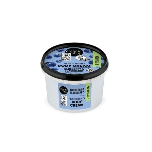 Organic Shop Výživný telový krém Čučoriedka a černica 250 ml