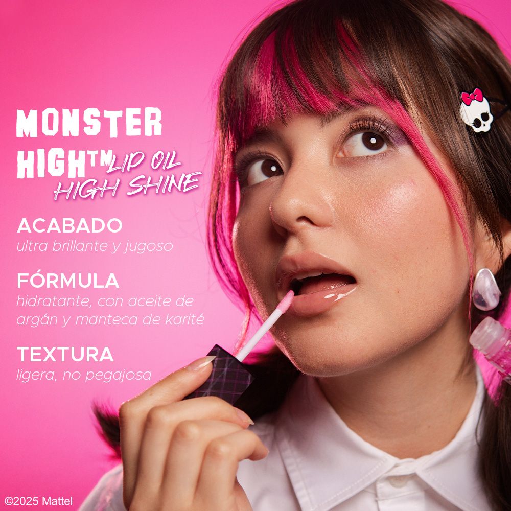 Olej na pery Monster High™ High Shine Pink Coffin Lip Oil Lesky na pery