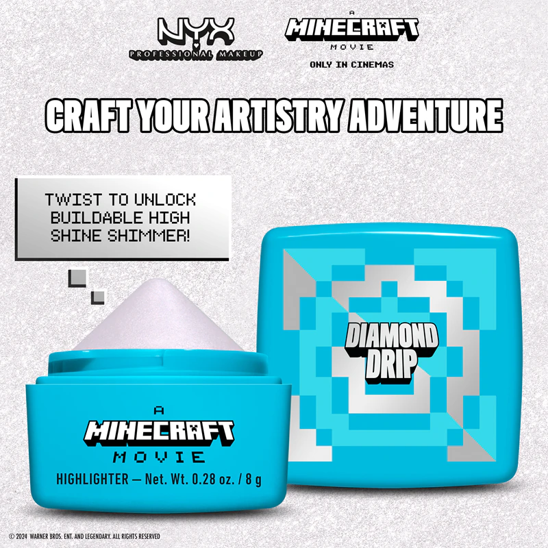 NYX Professional Makeup A Minecraft Movie highlighter