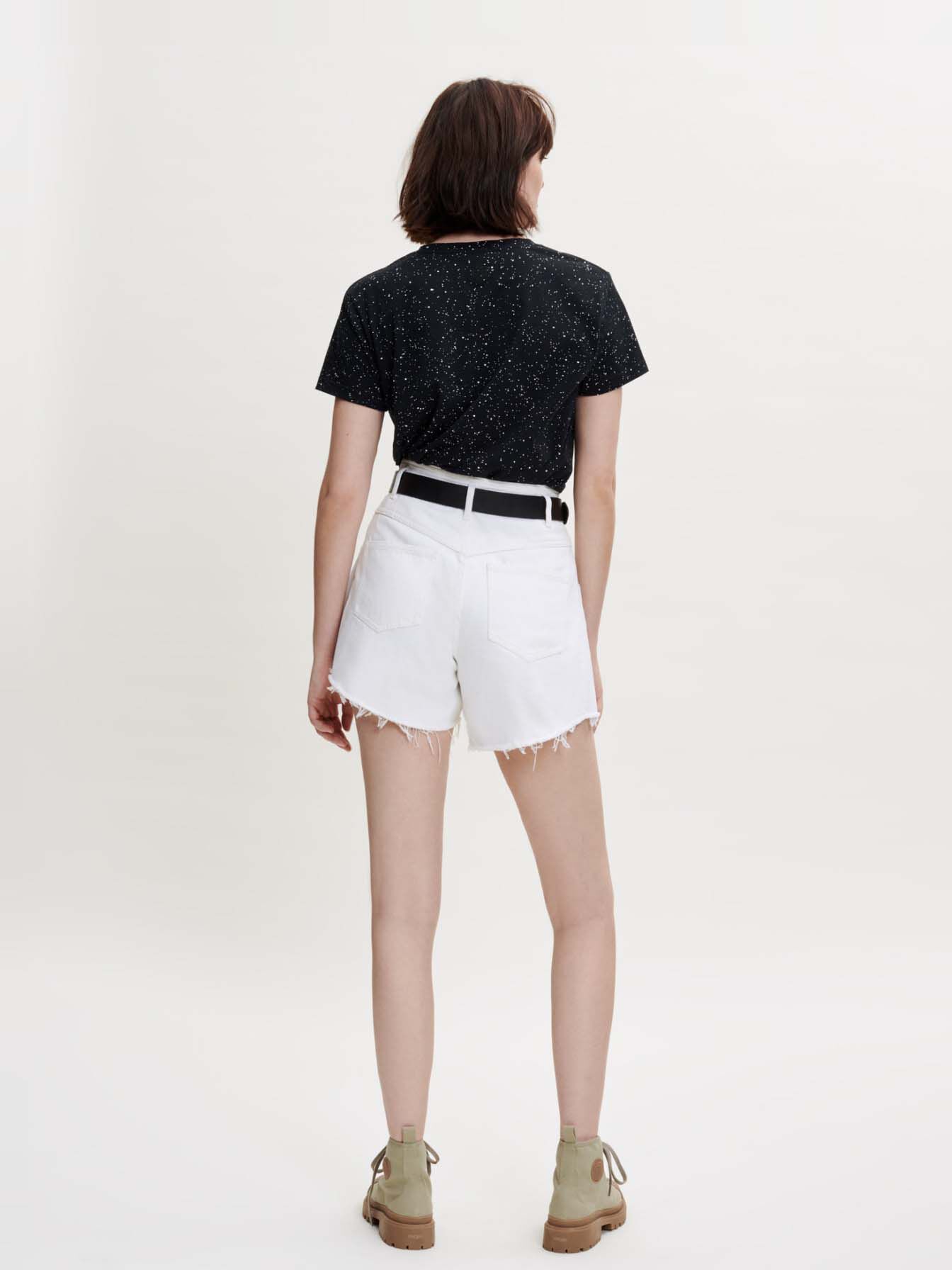 Tricou serigrafiat supradimensionat - Negru