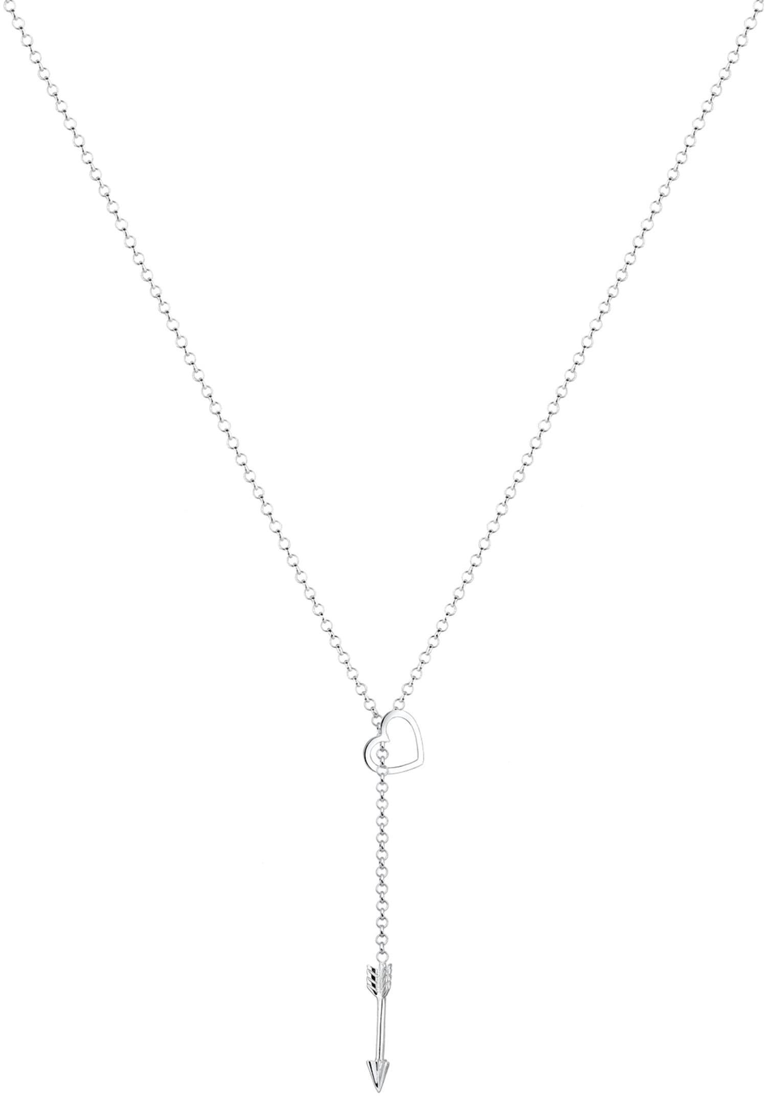 Elli Femme Coeur Amour Flèche - (925/1000) Argent