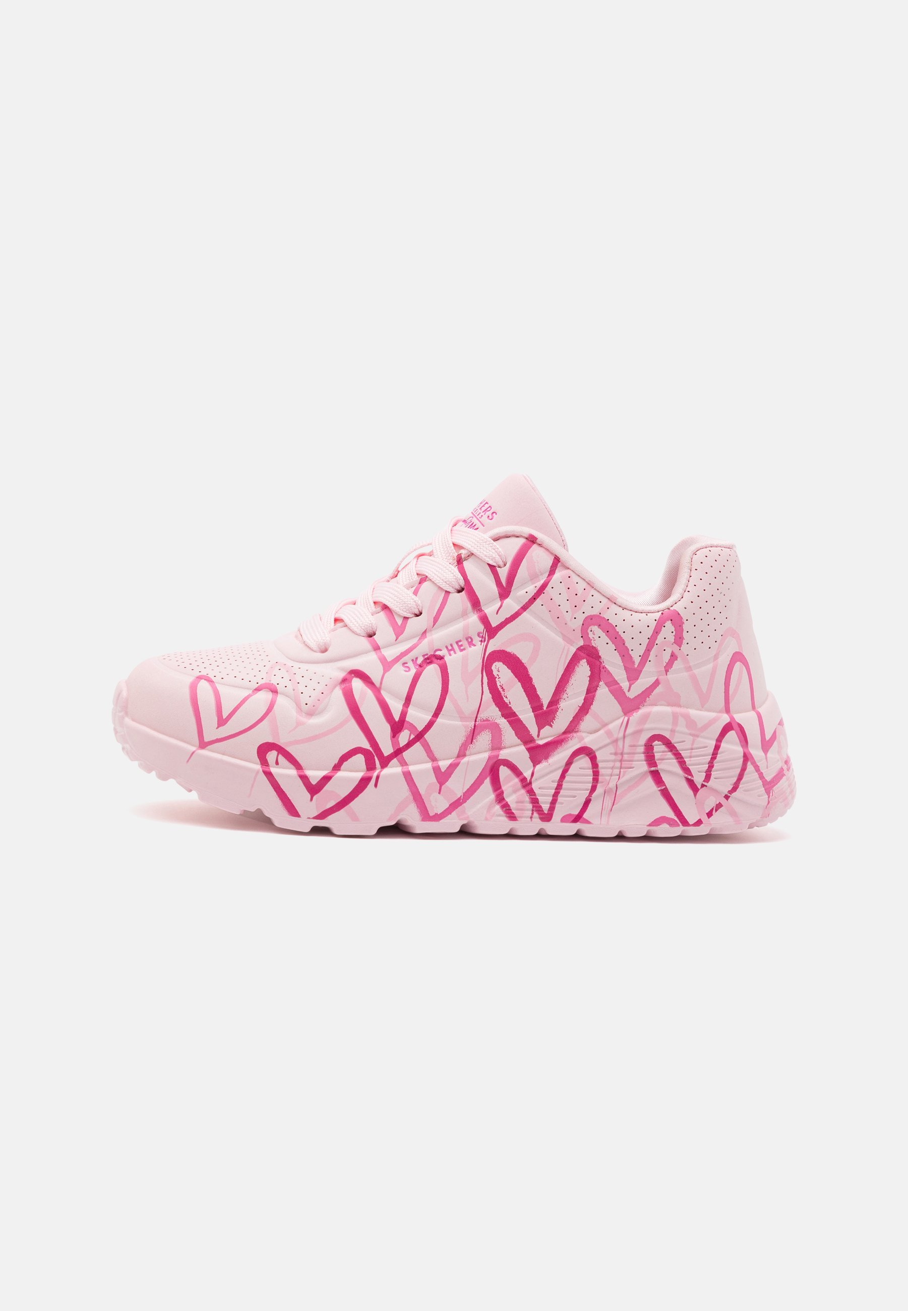 Skechers UNO LITE - Baskets - rose clair/roses multicolores
