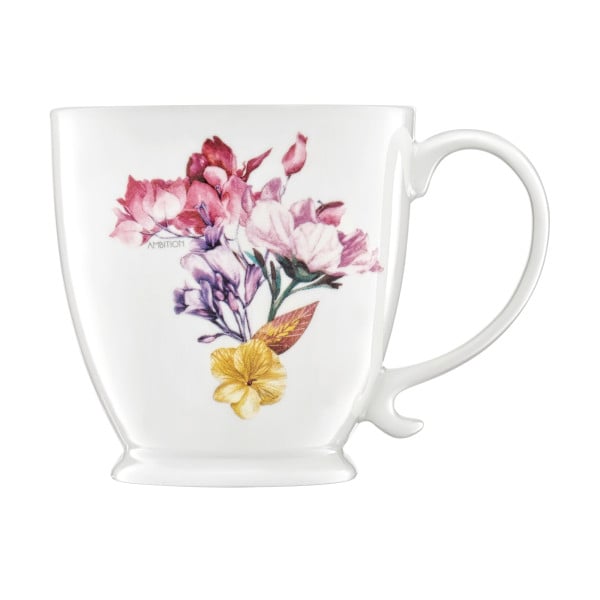 Kubek porcelanowy Garden na stopce 480 ml kwiatek AMBITION