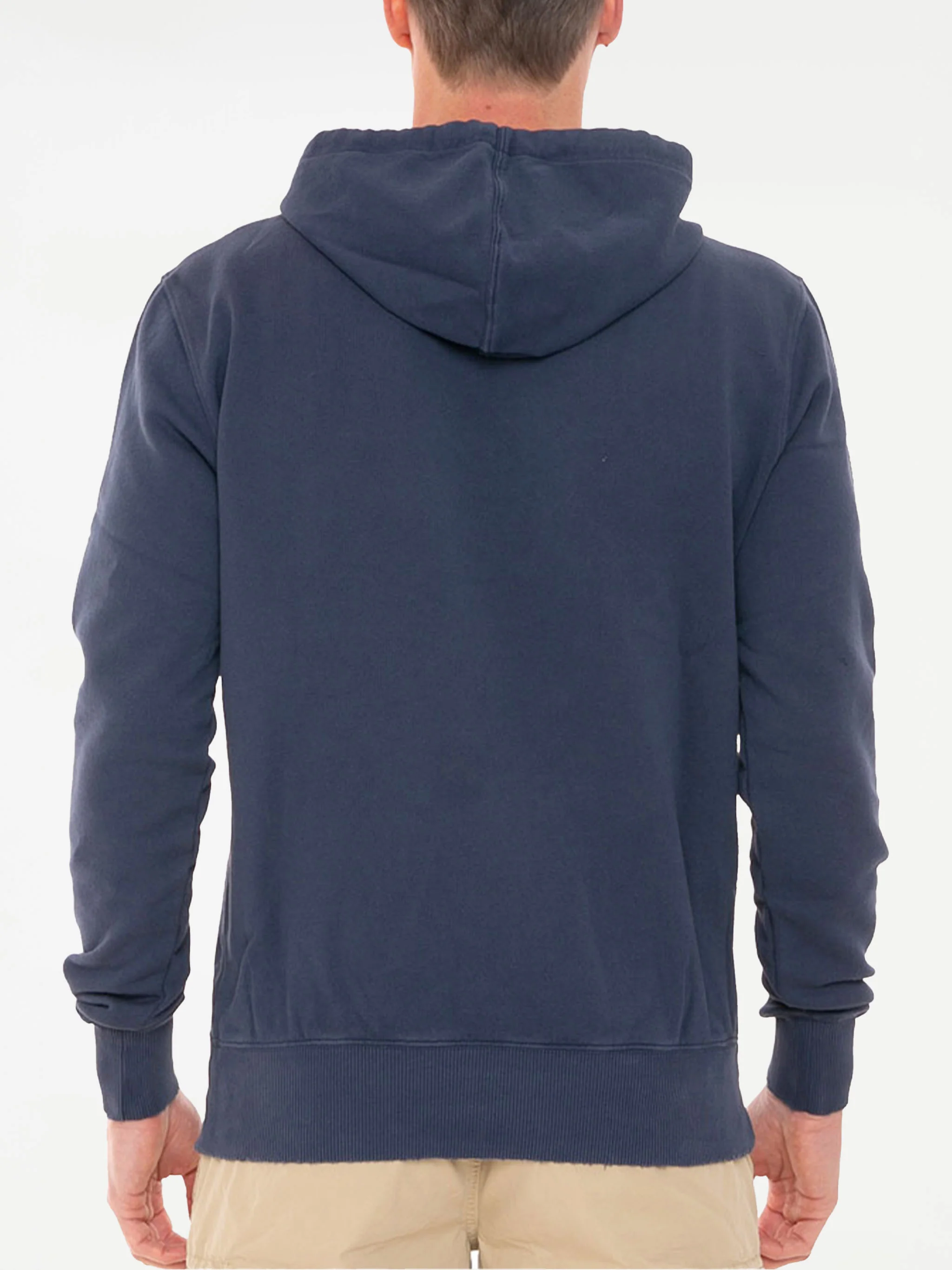 Blaues Baumwoll-Sweatshirt mit Stickerei
